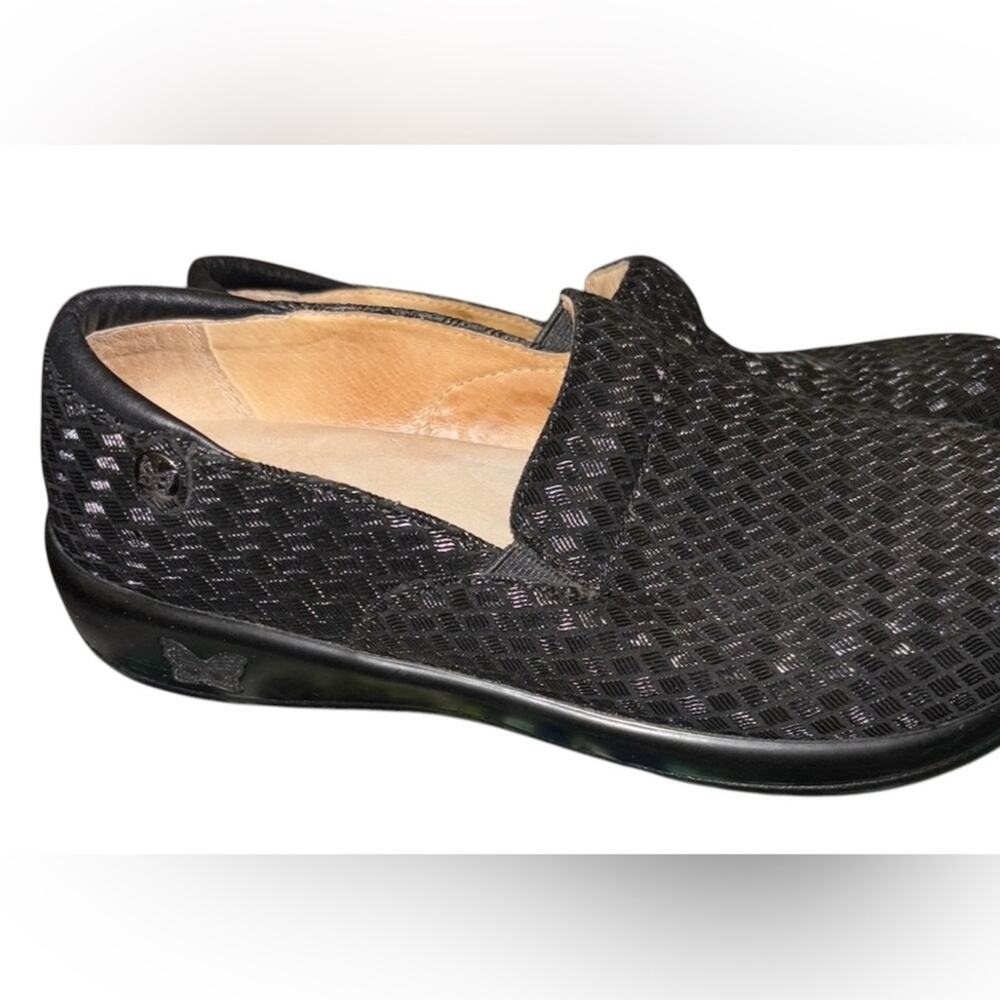 Alegria Kel752 Women’s Size 38 Black Textured Shiny Clog Nurse Shoes